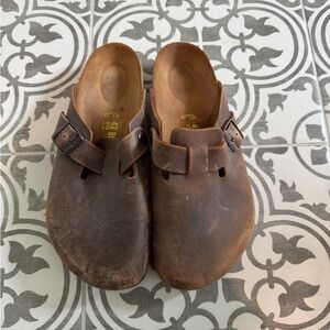 Brown Leather Birkenstock- Bostons